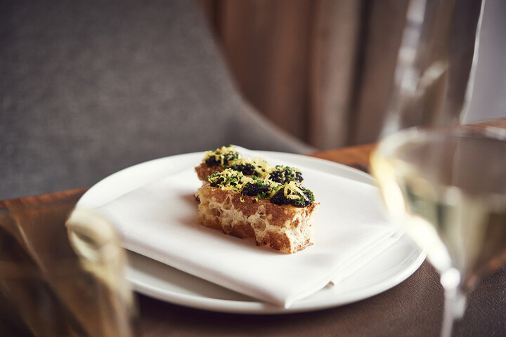 Waffel & Kaviar / Nussbutter-Eigelbcrème